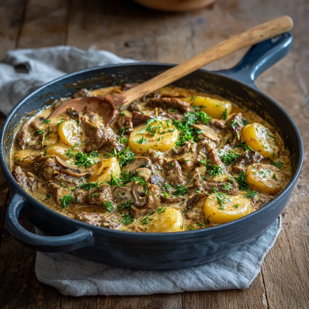 Beef Potato Stroganoff