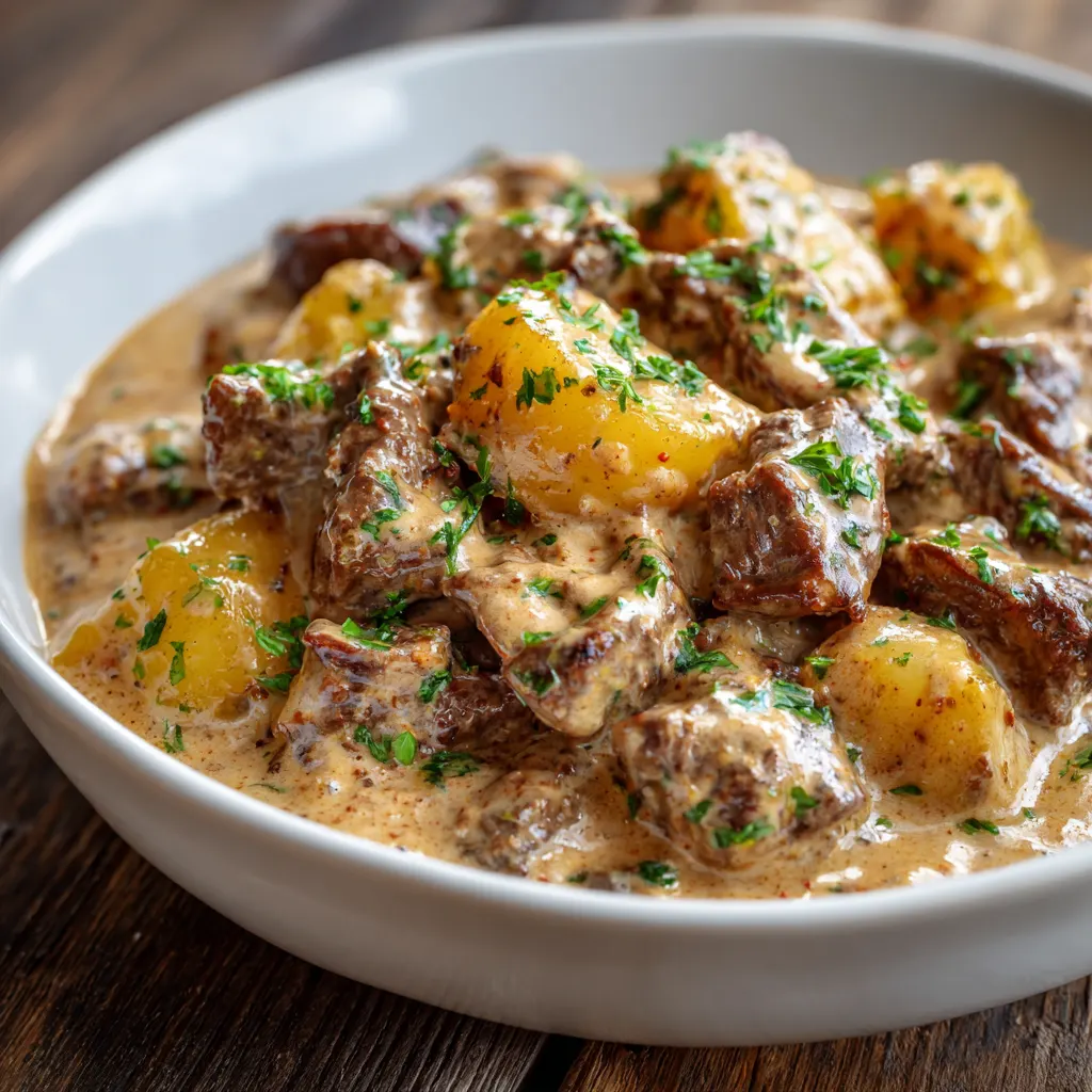 Beef Potato Stroganoff