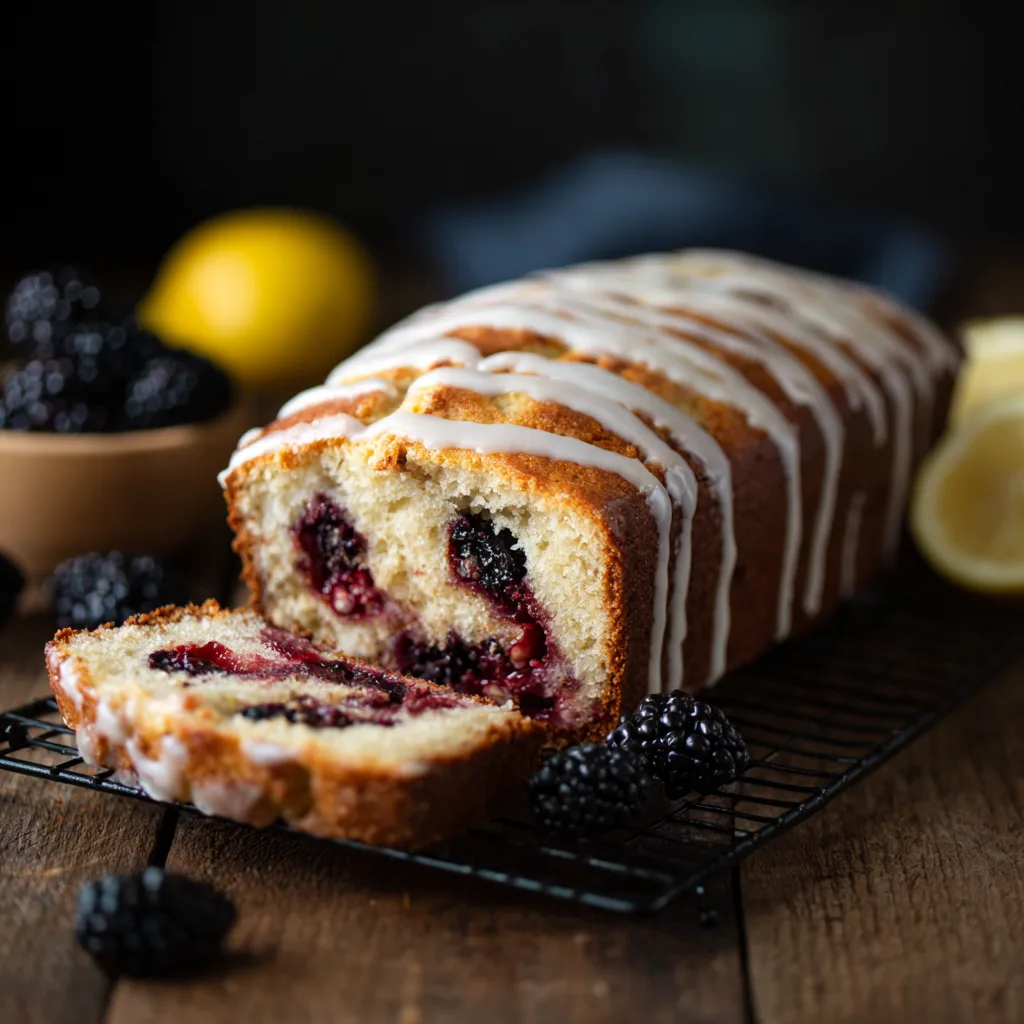Blackberry Lemon Yogurt Bread