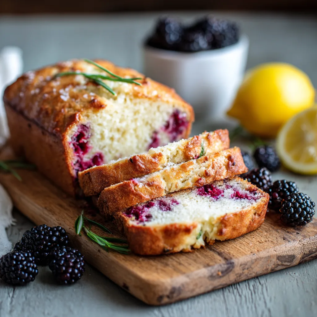 Blackberry Lemon Yogurt Bread