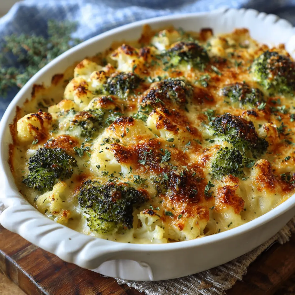 Broccoli & Cauliflower Gratin