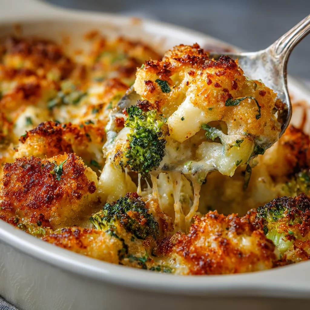 Broccoli & Cauliflower Gratin