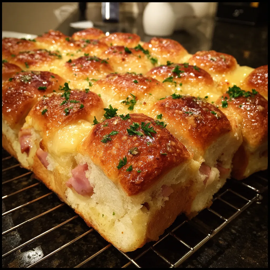 Brown Sugar Ham Pull-Apart Rolls

