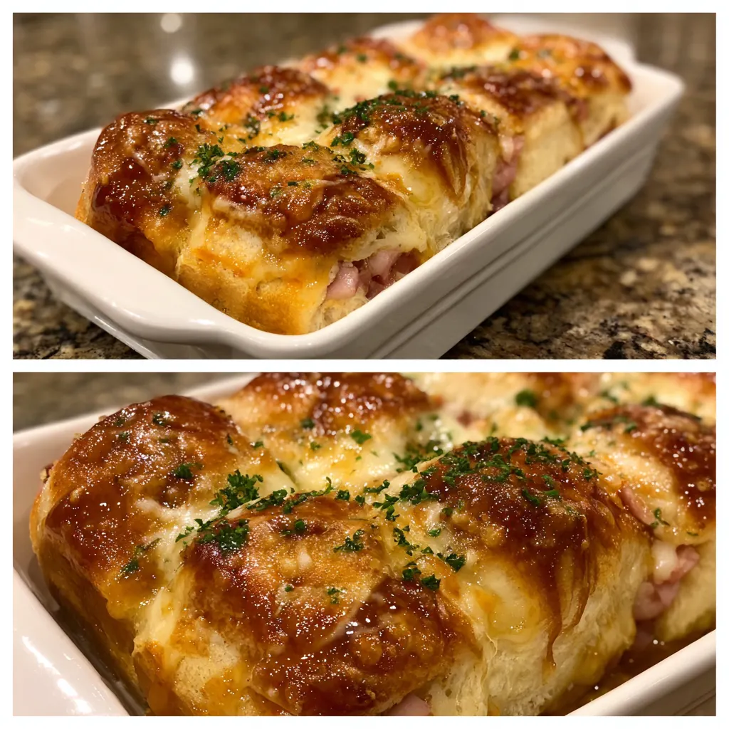 Brown Sugar Ham Pull-Apart Rolls
