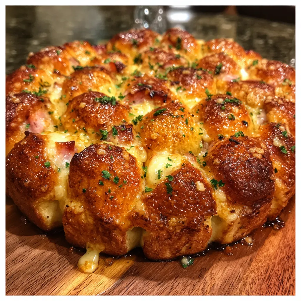 Brown Sugar Ham Pull-Apart Rolls