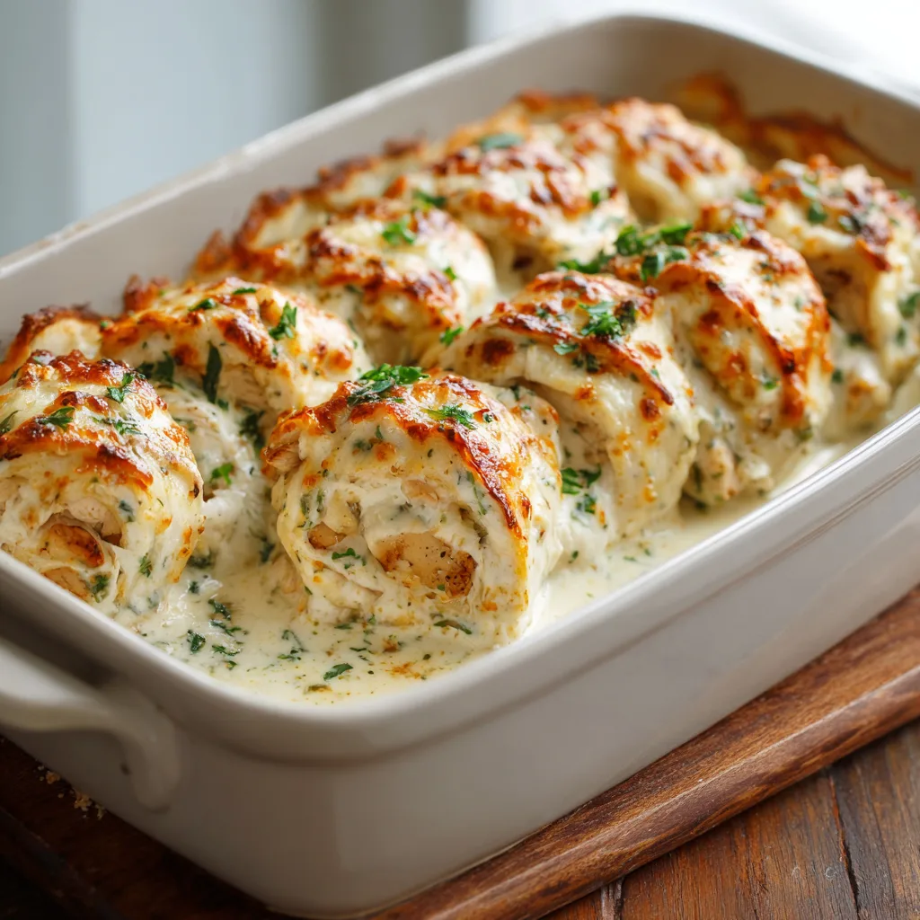 Chicken Alfredo Roll-Ups
