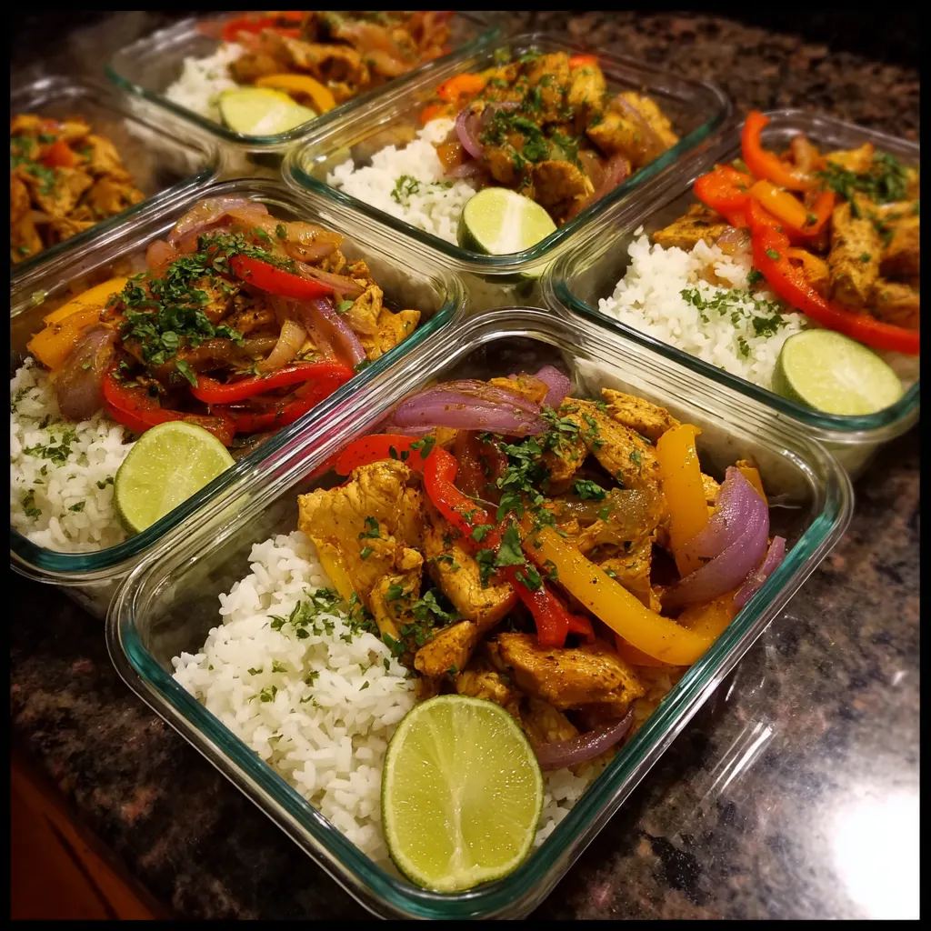 Chicken Fajita Meal Prep Bowls