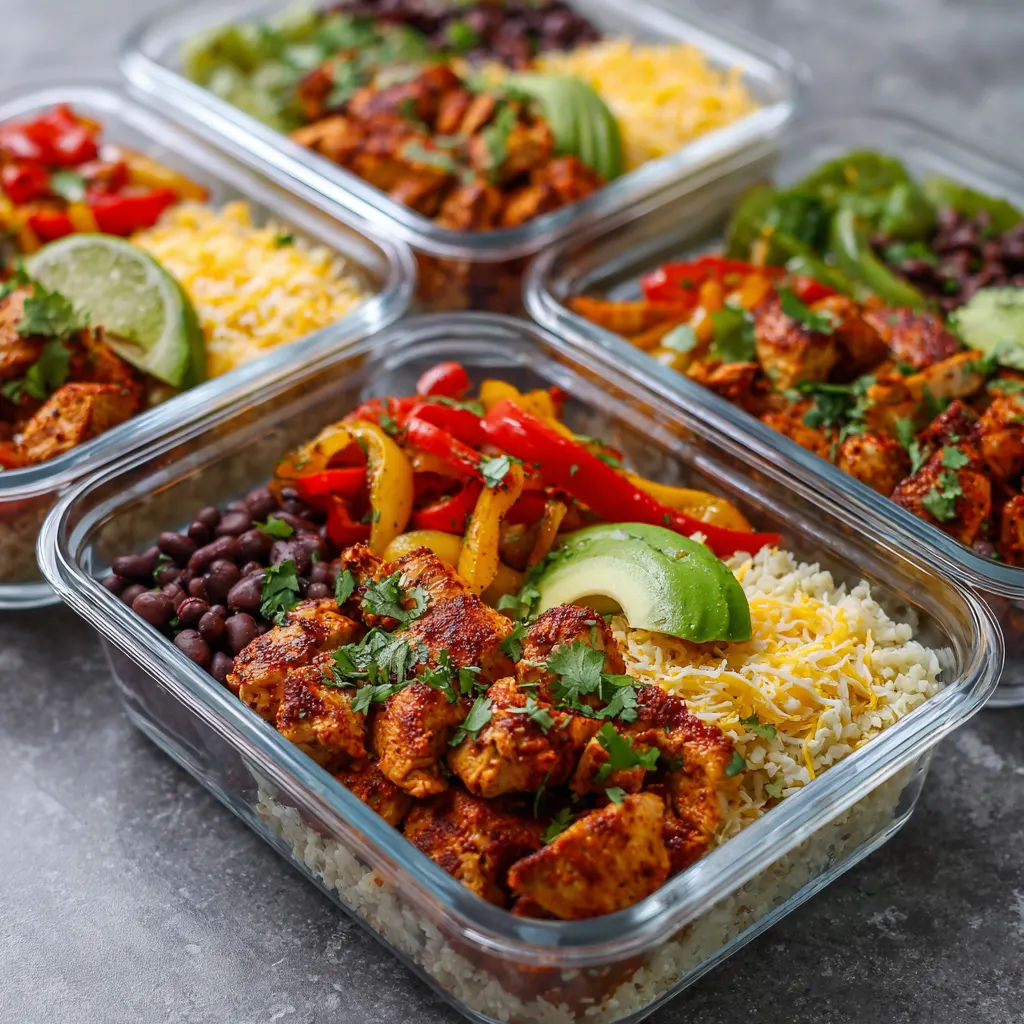 Chicken Fajita Meal Prep Bowls