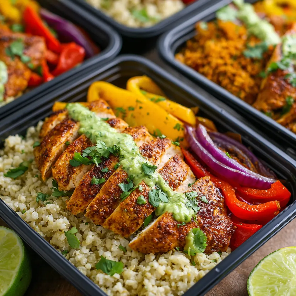 Chicken Fajita Meal Prep Bowls