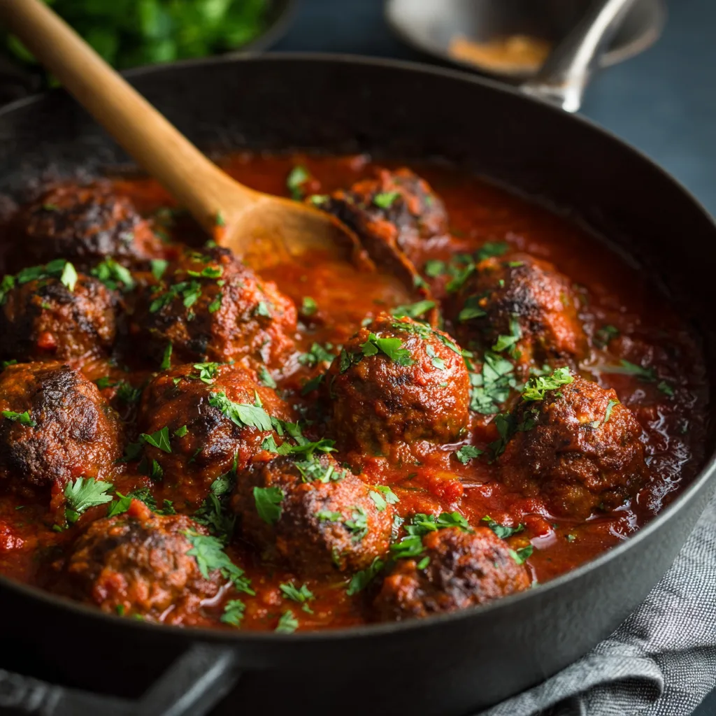 Beef Meatballs in Sauce