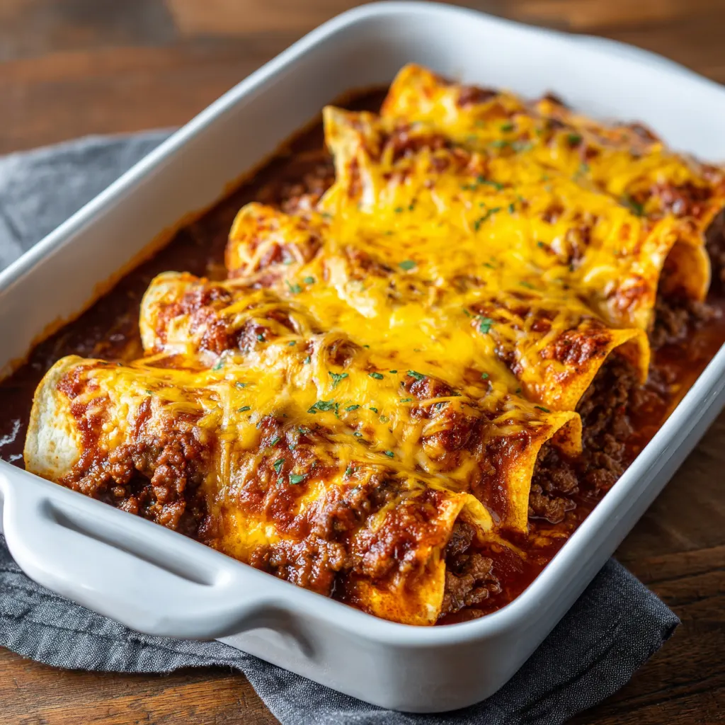Beef Cheese Enchiladas