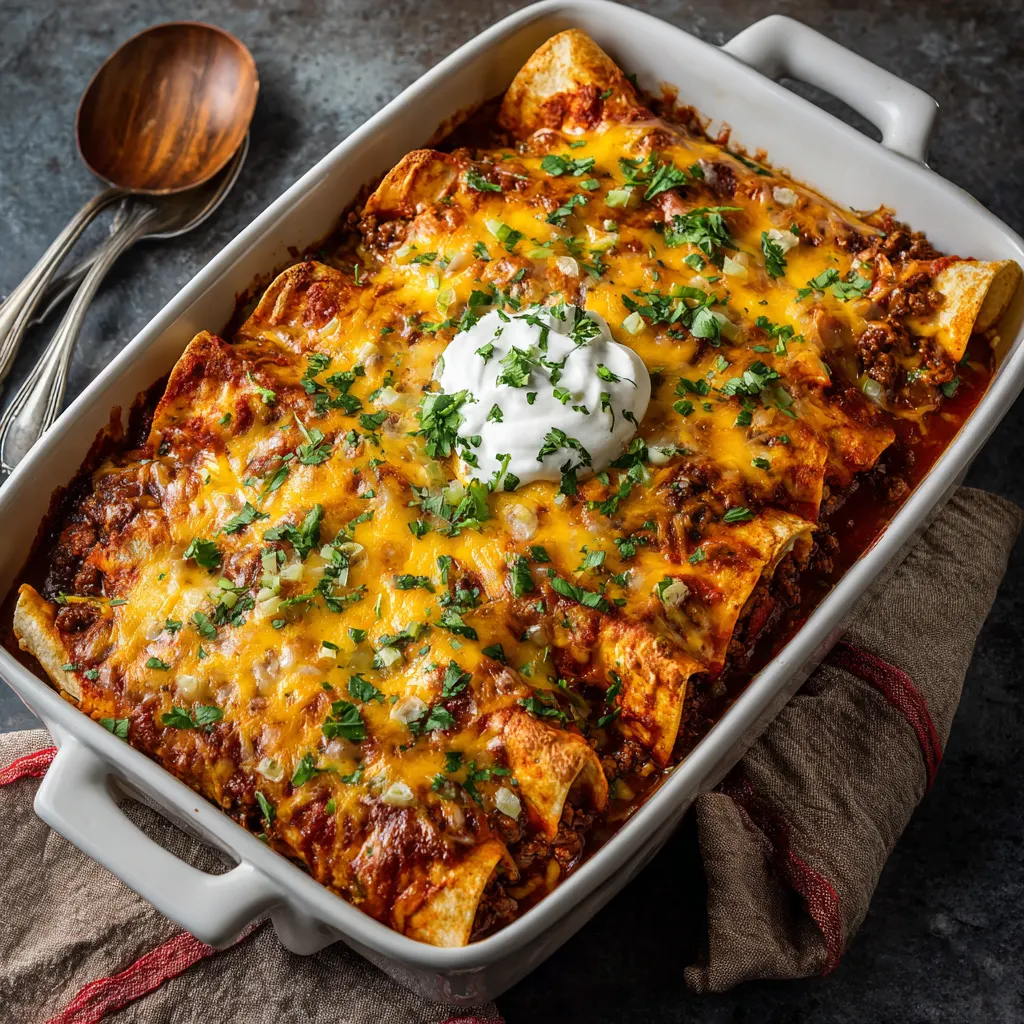 Beef Cheese Enchiladas