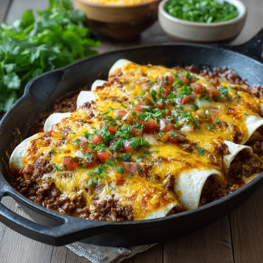 Beef Cheese Enchiladas