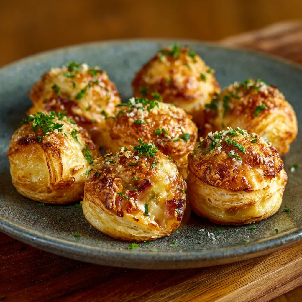 Ham and Cheese Puff Bites