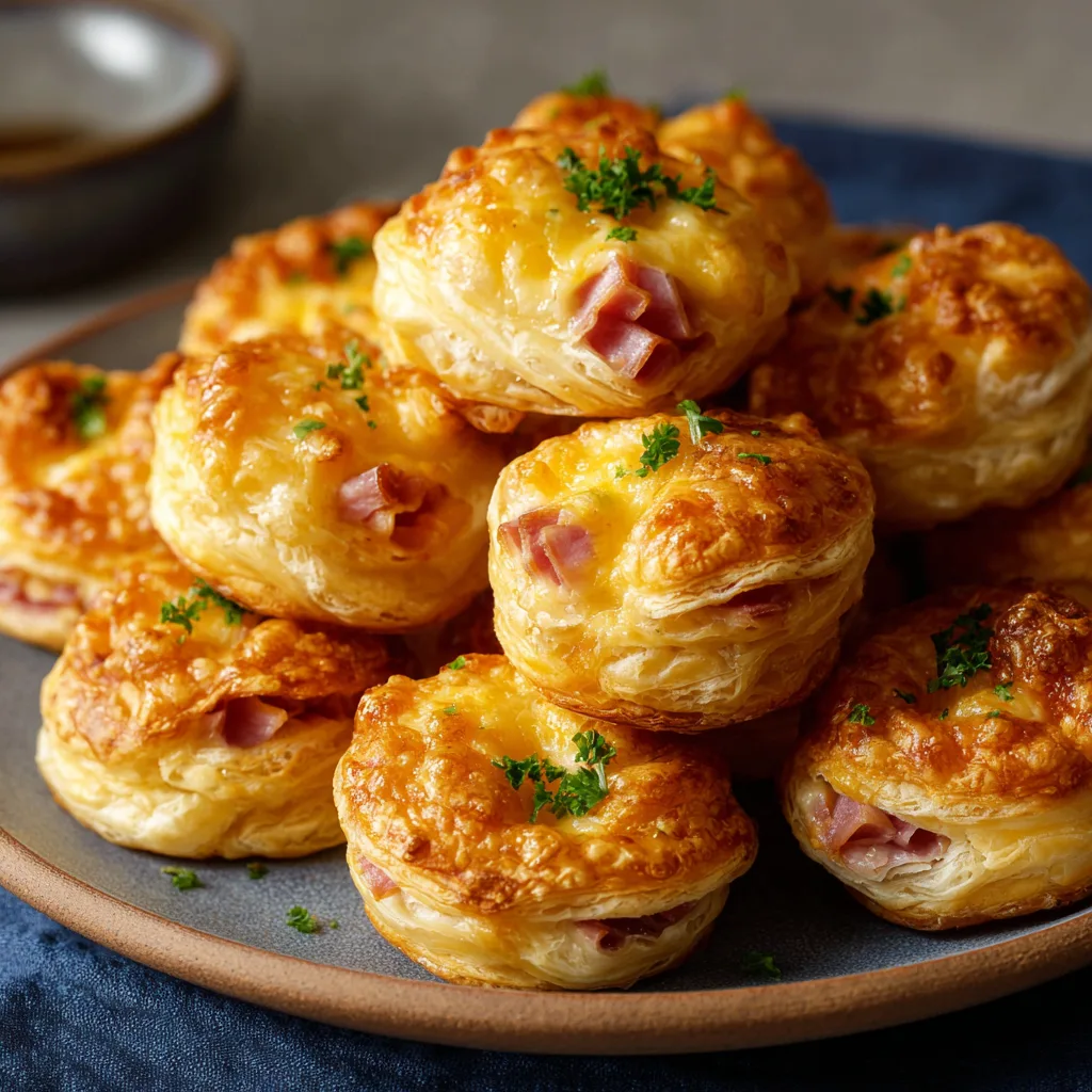 Ham and Cheese Puff Bites