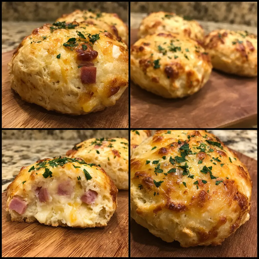 Ham & Cheese Stuffed Biscuits