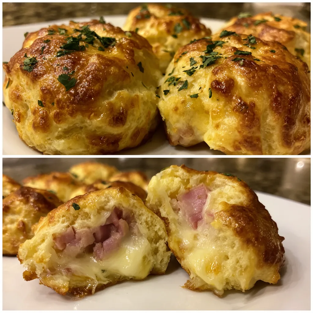 Ham & Cheese Stuffed Biscuits