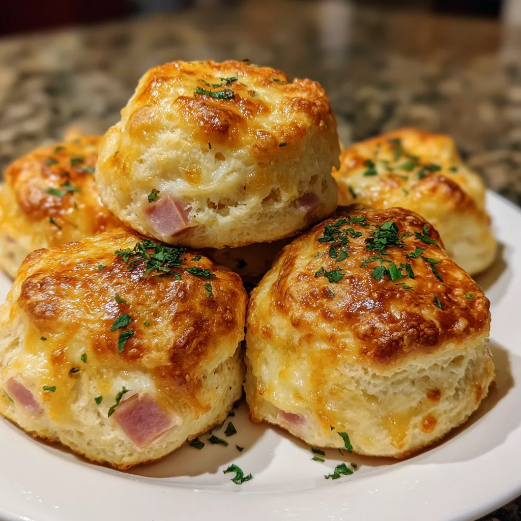 Ham & Cheese Stuffed Biscuits