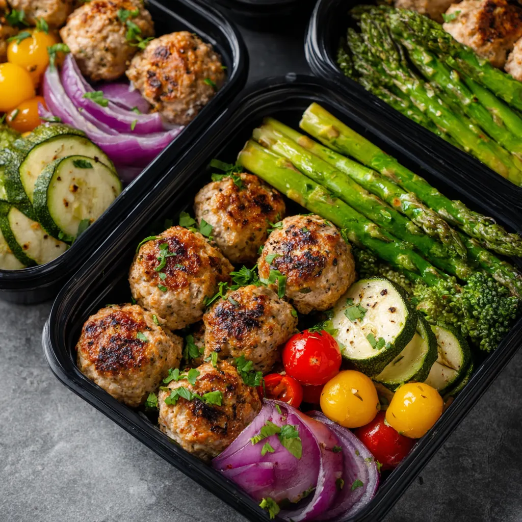 Turkey Meatball Meal Prep Bowls