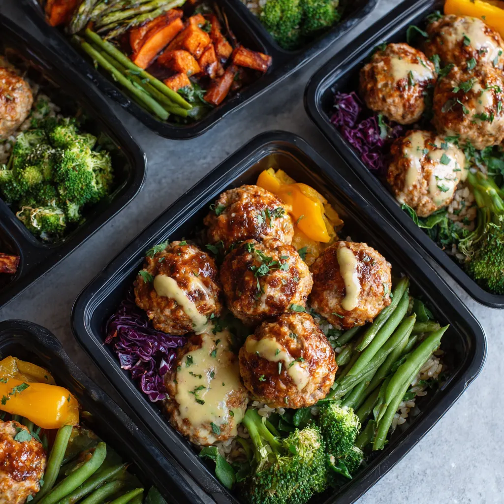 Turkey Meatball Meal Prep Bowls