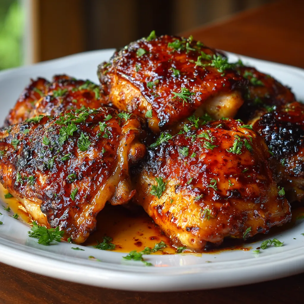Honey BBQ Chicken Thighs