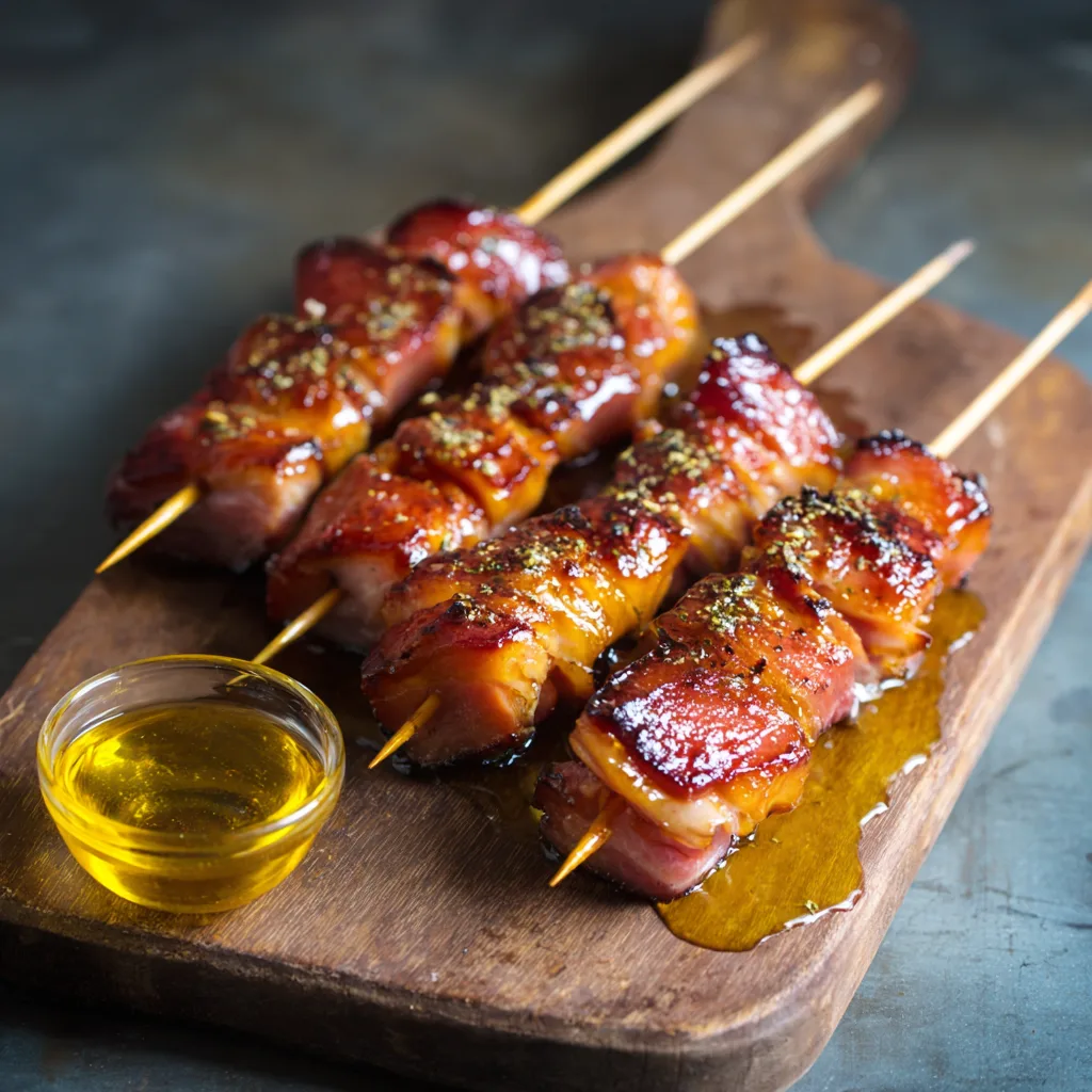 Honey Glazed Ham Skewers