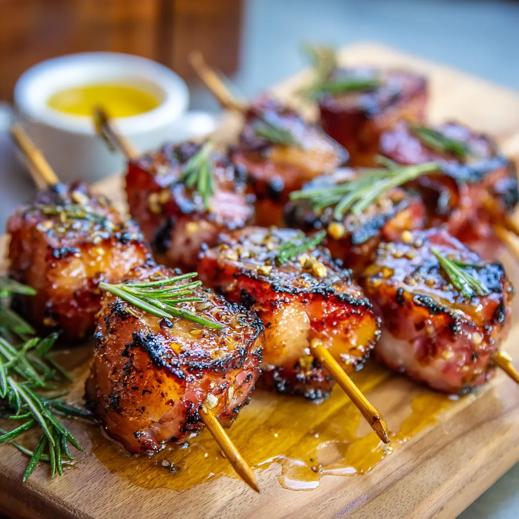 Honey Glazed Ham Skewers