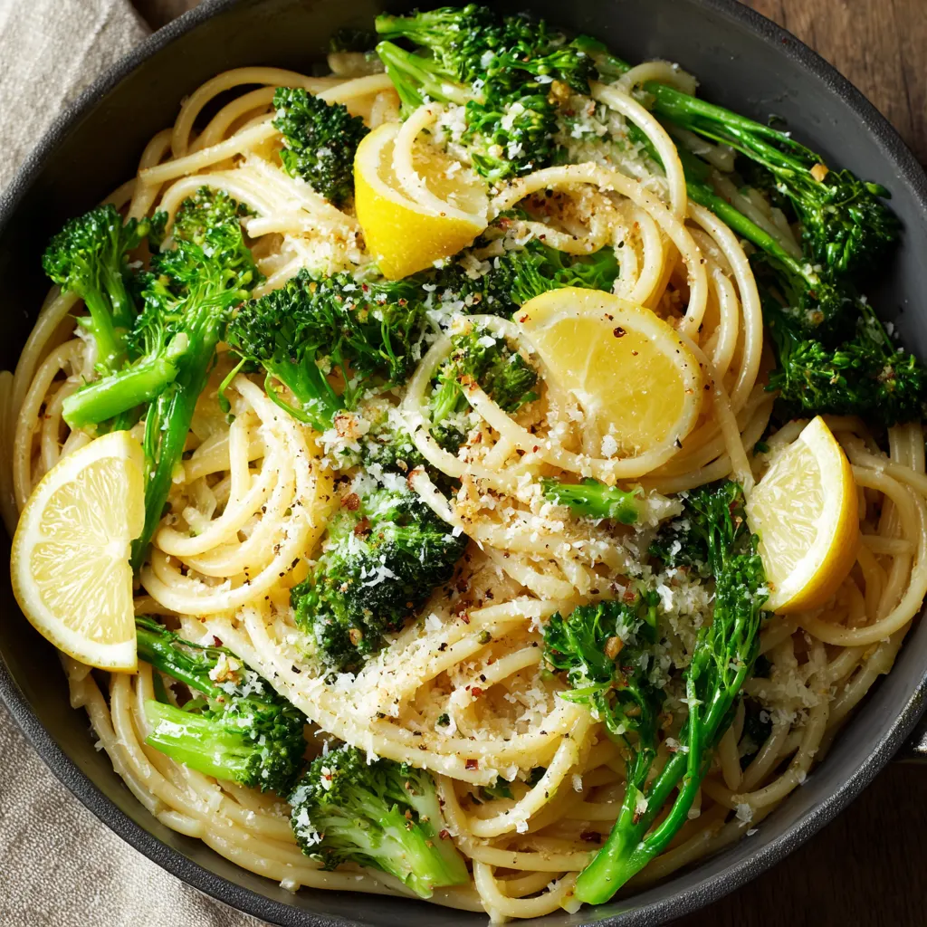 Lemon Garlic Broccoli Pasta