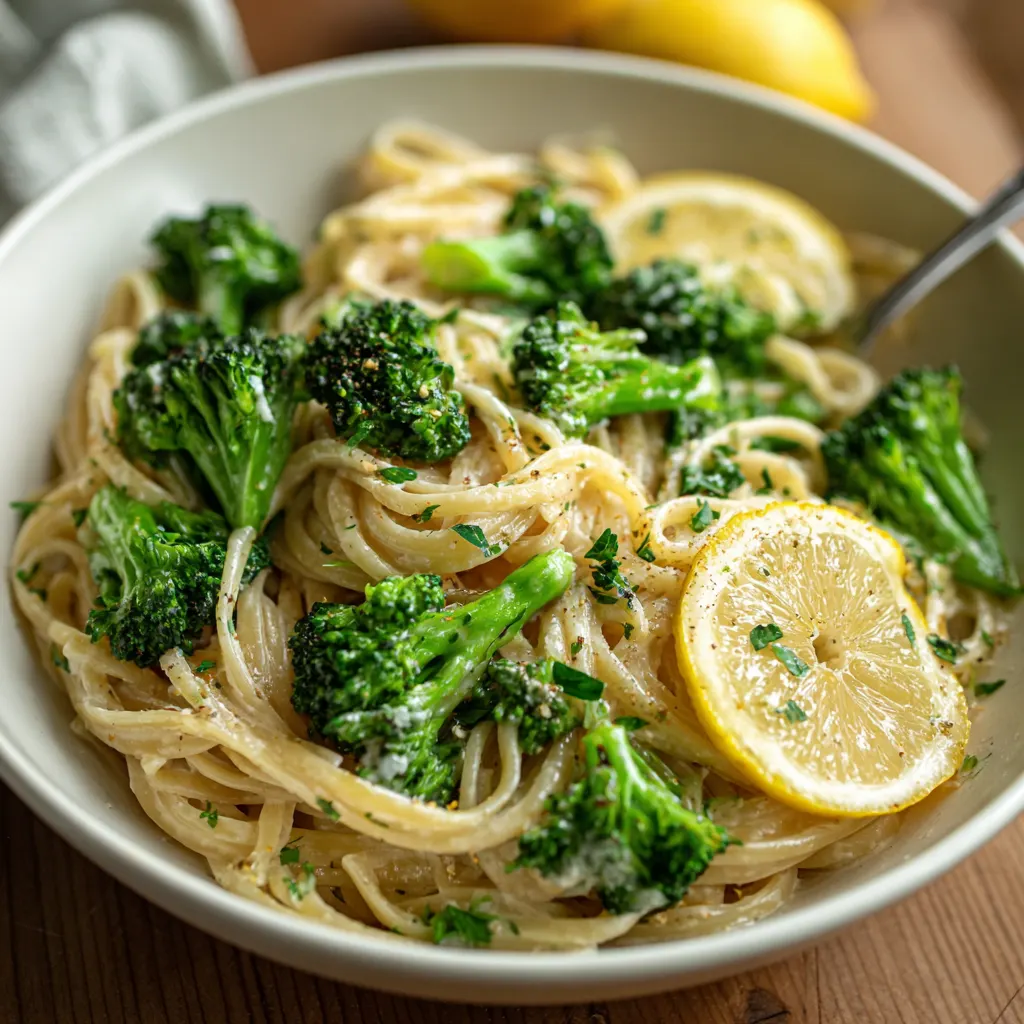 Lemon Garlic Broccoli Pasta