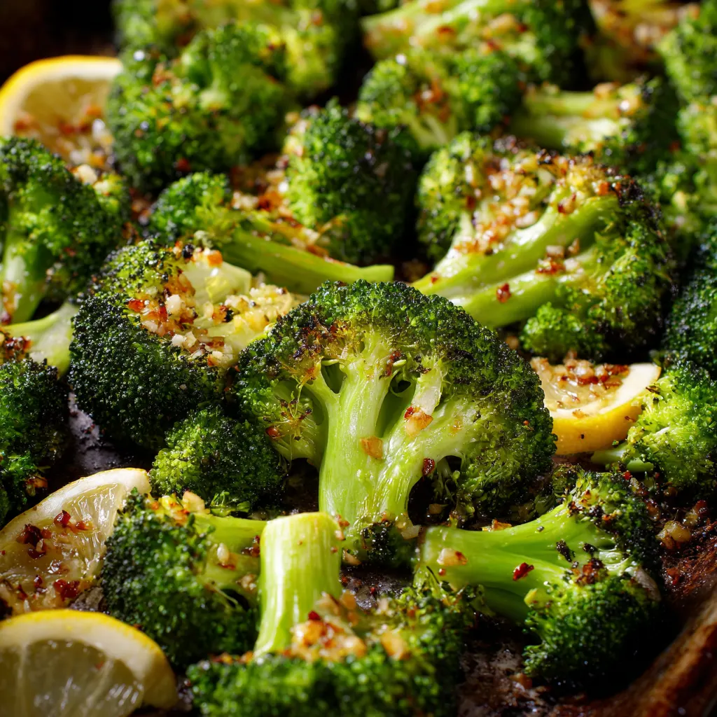 Lemon Garlic Roasted Broccoli