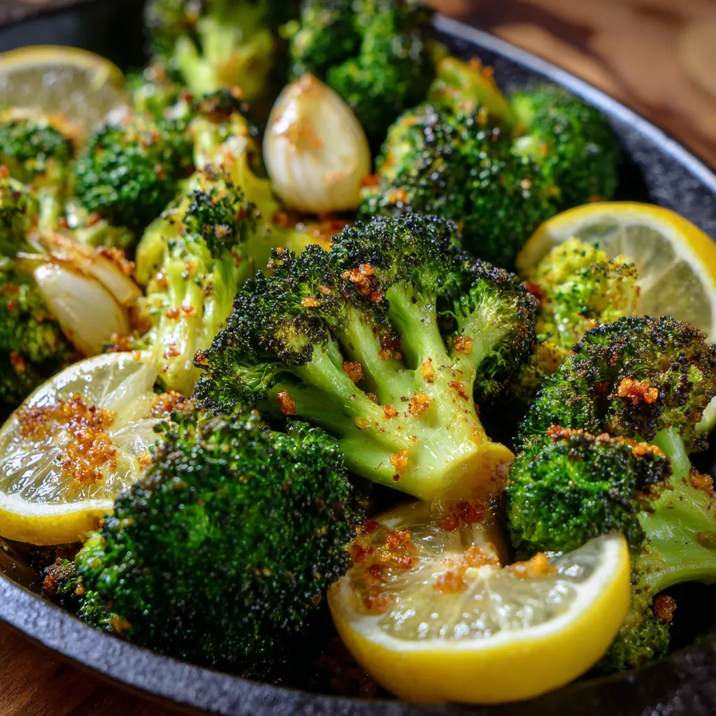 Lemon Garlic Roasted Broccoli