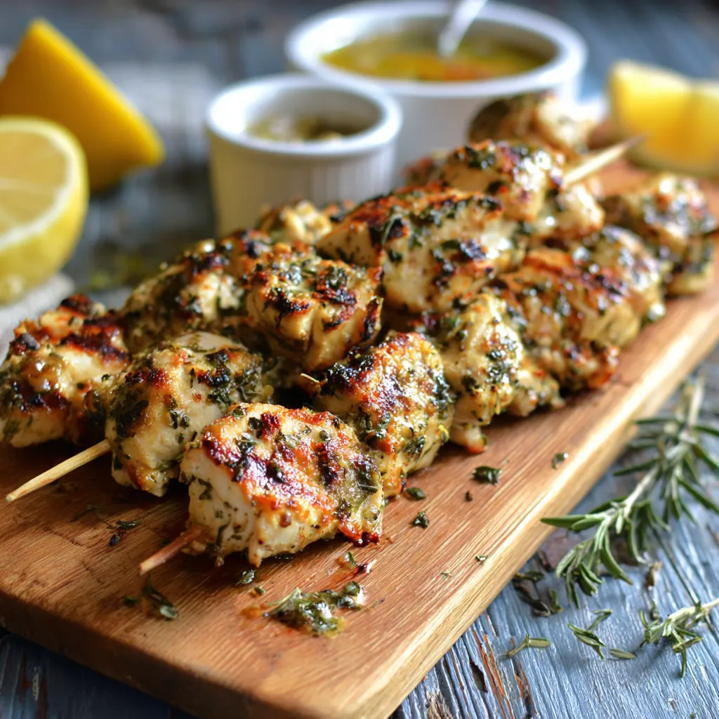 Lemon Herb Chicken Skewers