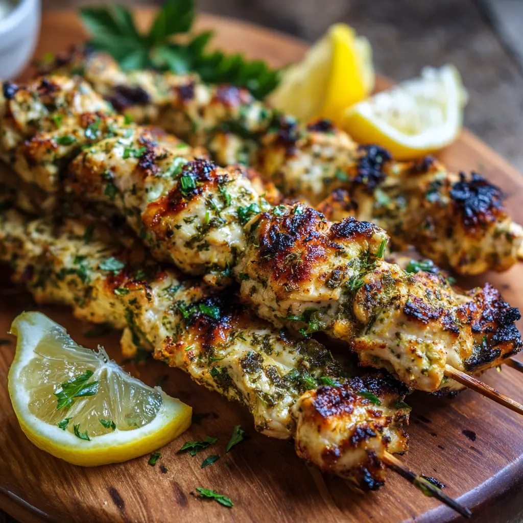 Lemon Herb Chicken Skewers