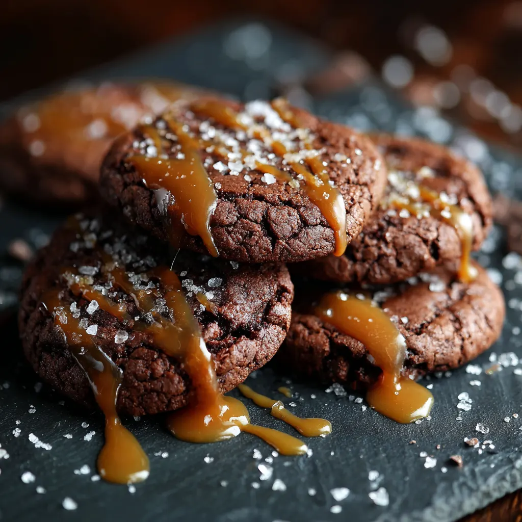 Salted Caramel Hot Chocolate Cookies