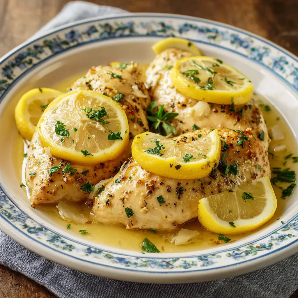 Lemon Garlic Chicken Crockpot