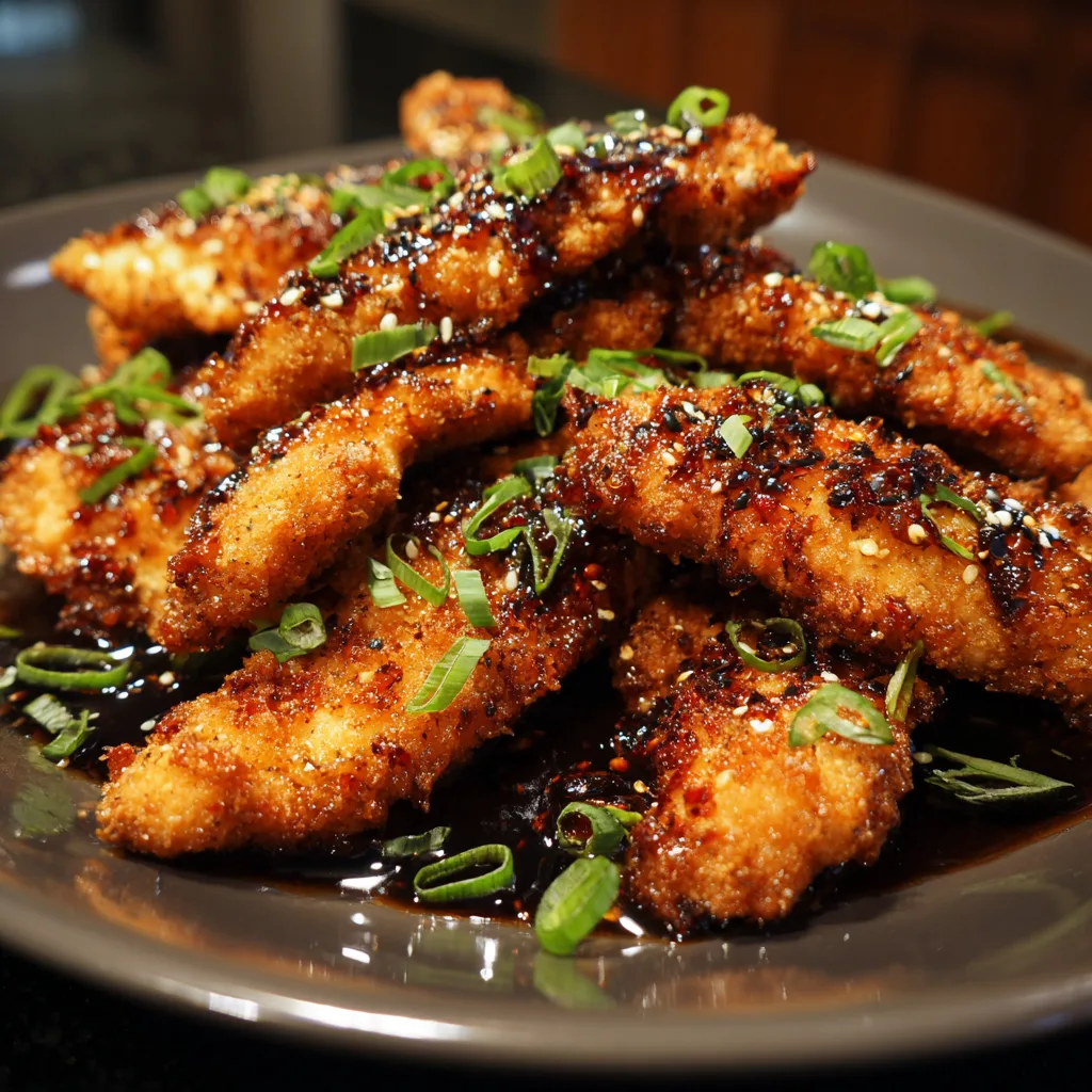 Spicy Honey Garlic Chicken Tenders