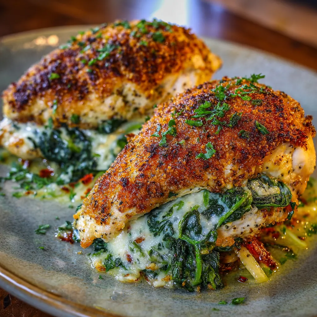 Spinach & Cheese Stuffed Chicken