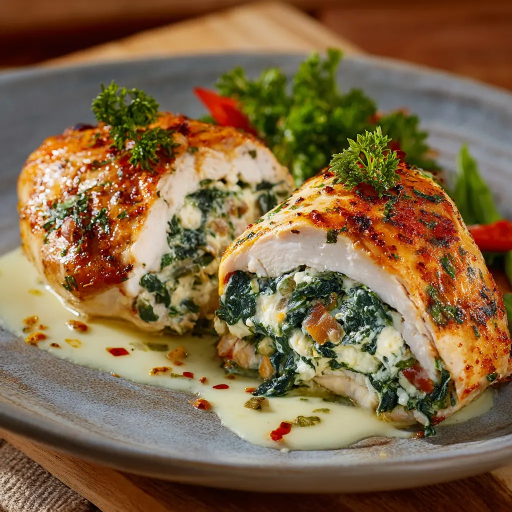Spinach & Cheese Stuffed Chicken