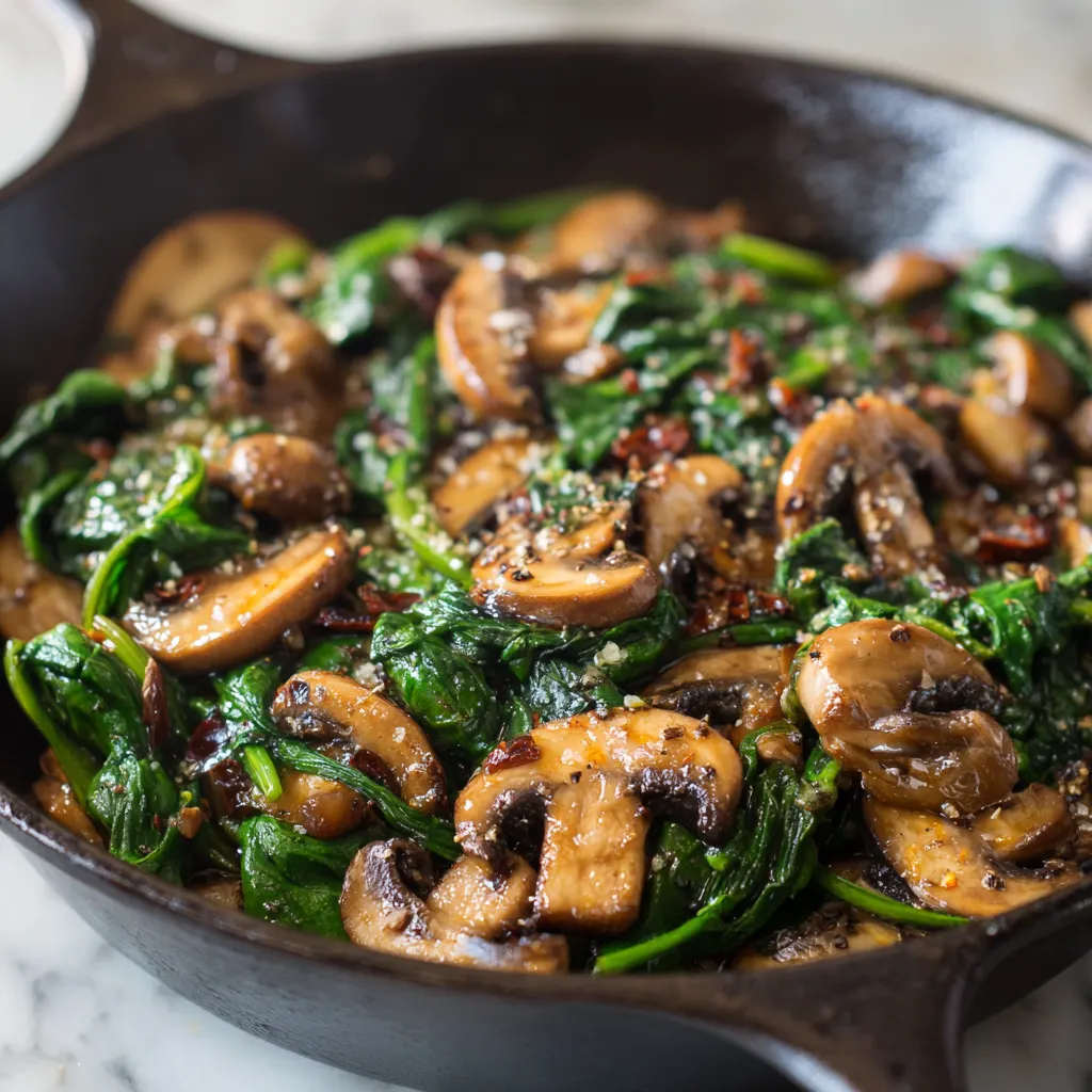 Spinach & Mushroom Skillet