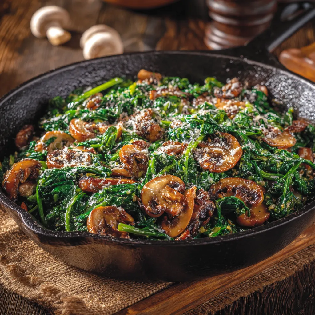 Spinach & Mushroom Skillet