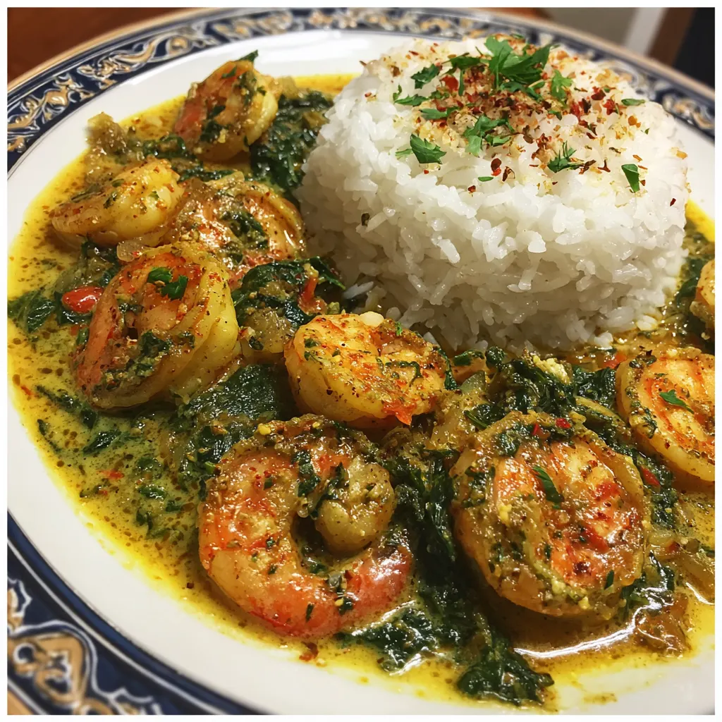 Spinach Shrimp Curry