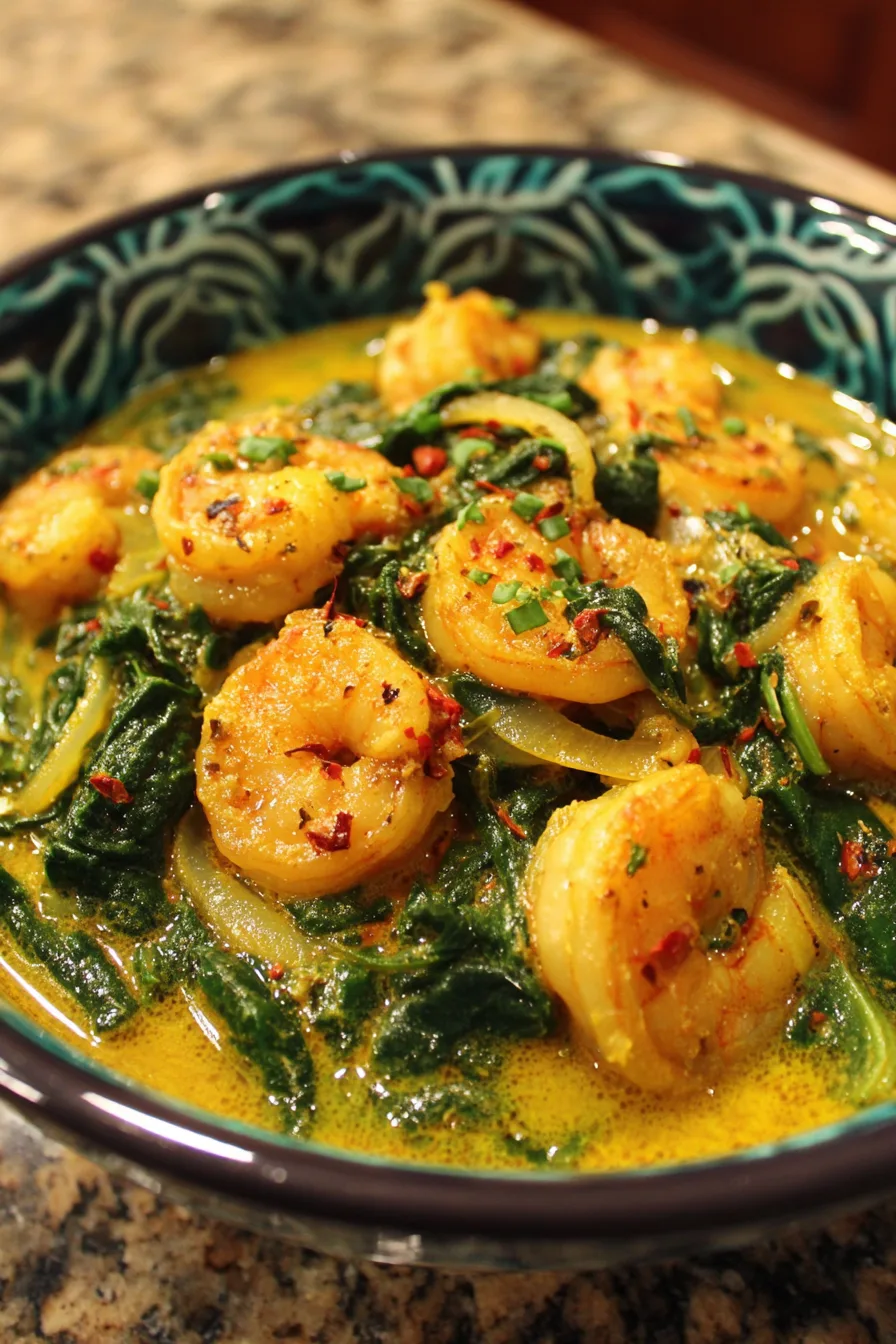 Spinach Shrimp Curry