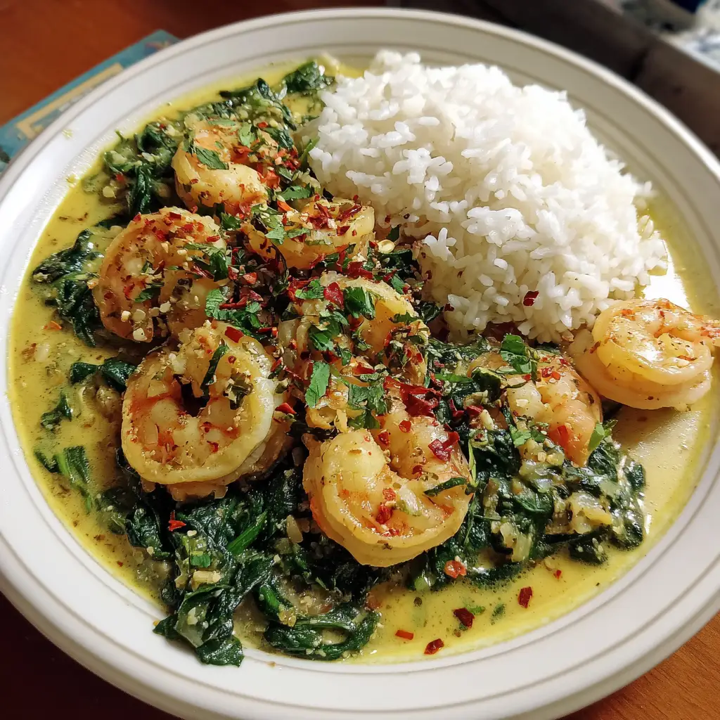 Spinach Shrimp Curry
