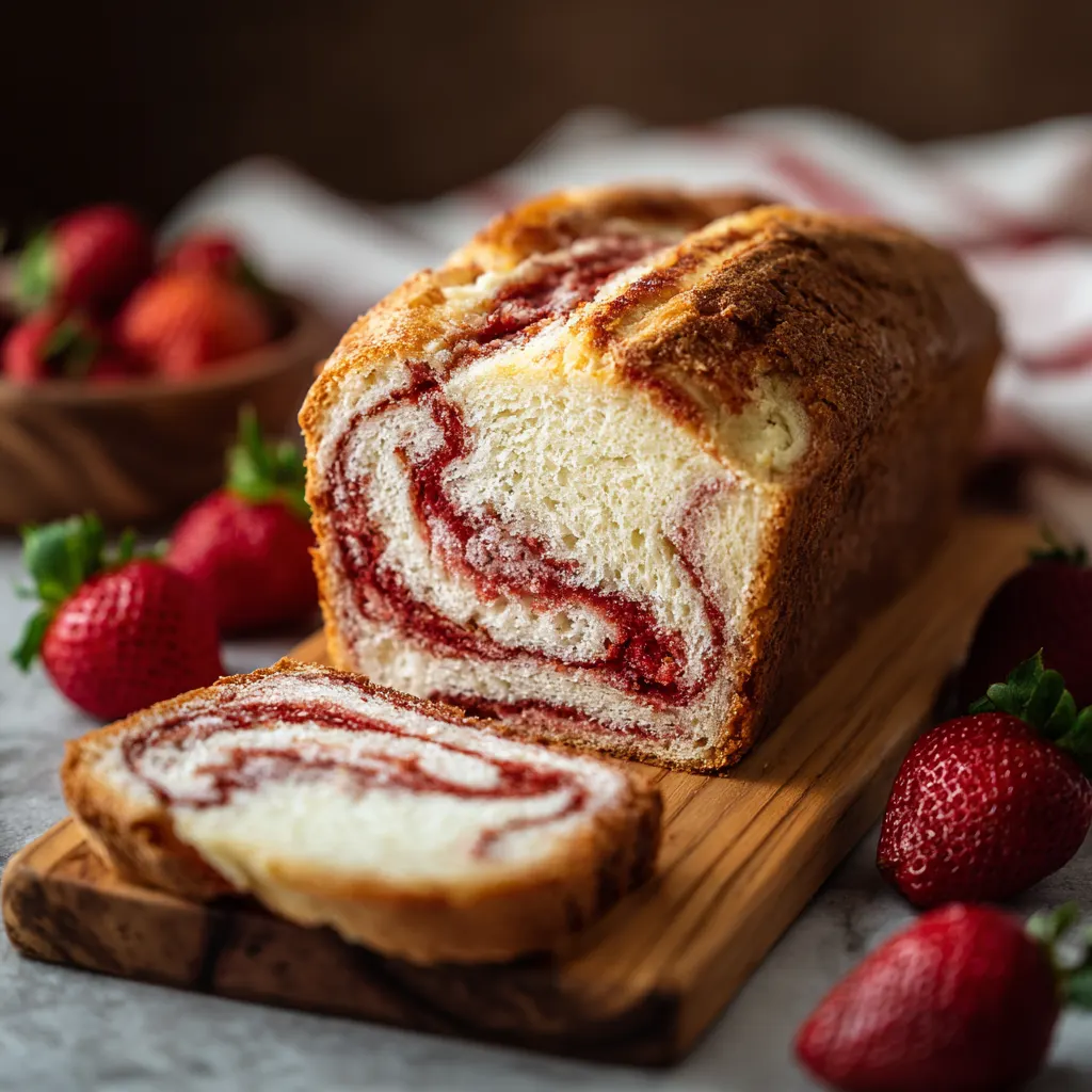 Strawberry Cream Cheese Swirl Bread