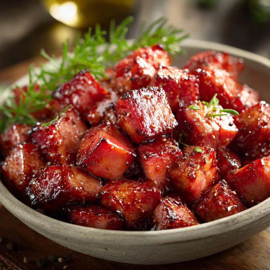 Sweet Glazed Ham Pieces