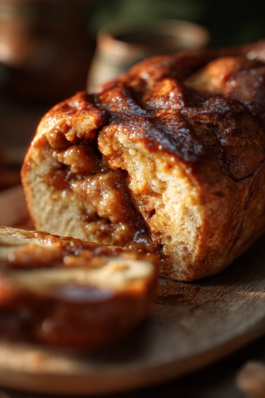 apple butter swirl closeup baking
