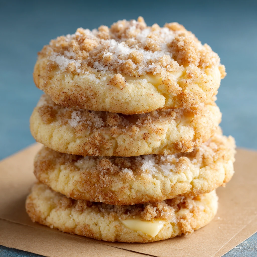 Eggnog Cheesecake Crumble Cookies