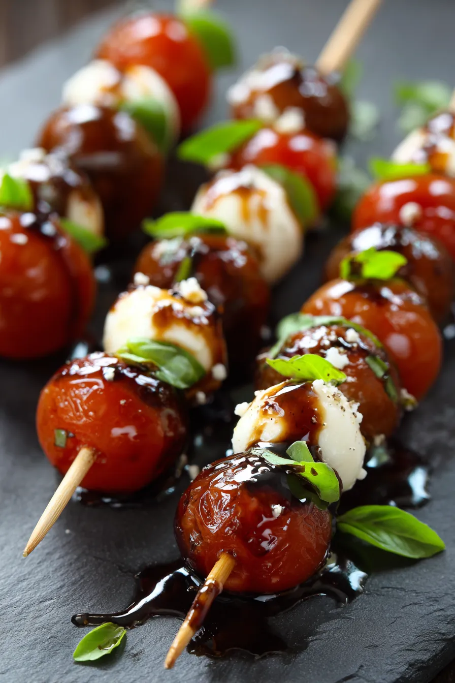 balsamic glaze drizzle close up