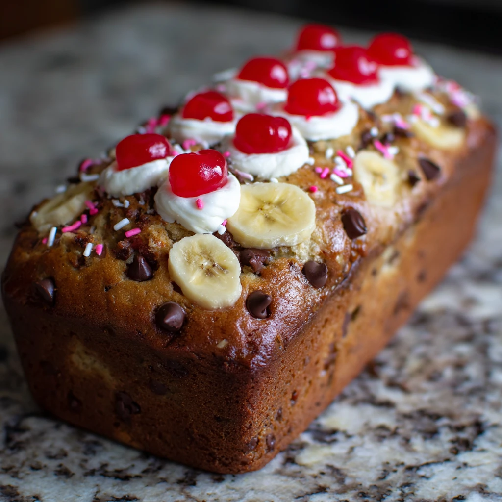 Banana Split Chocolate Chip Bread