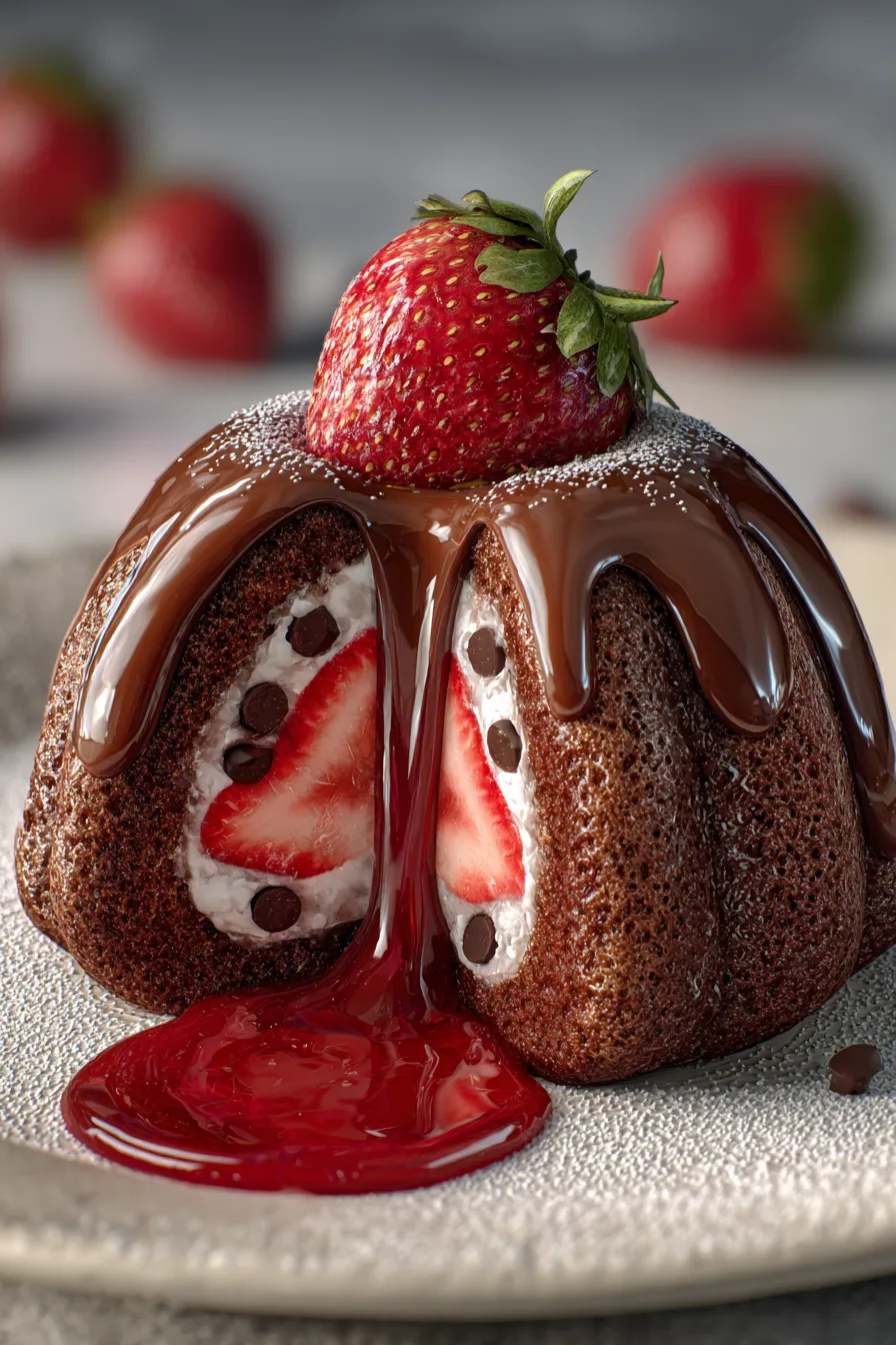 glossy chocolate glaze drizzle
